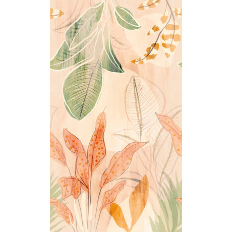 Galerie Orom II Stylish floral Motifs Orange Mural A60701