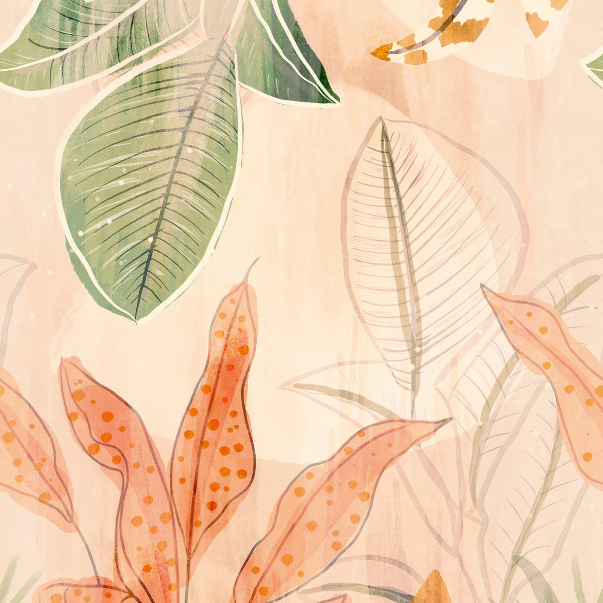 Galerie Orom II Stylish floral Motifs Orange Mural A60701