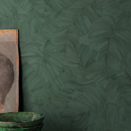 Galerie Karuna Branched Leaves Motive Green Wallpaper KRA676