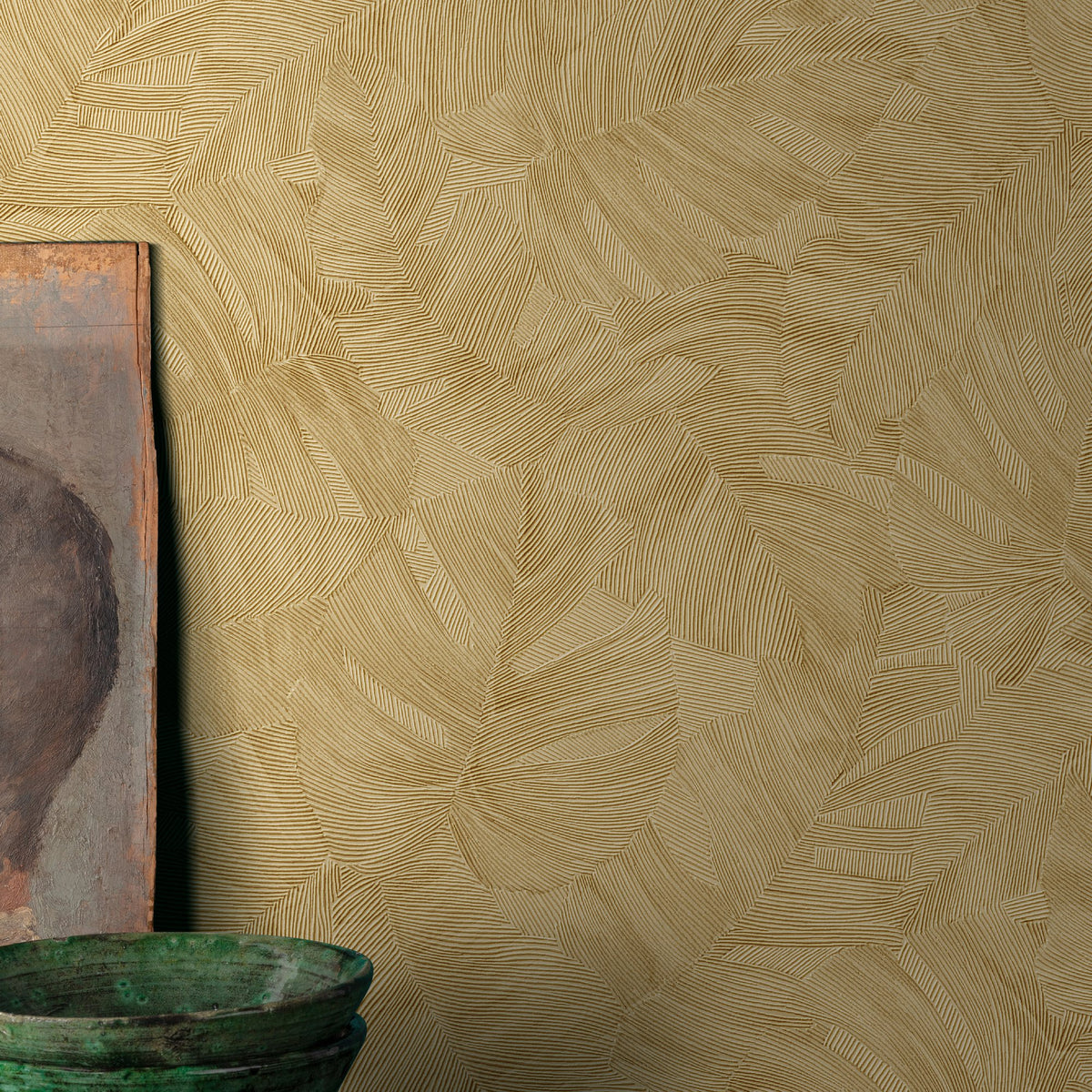 Galerie Karuna Branched Leaves Motive Gold Wallpaper KRA6760