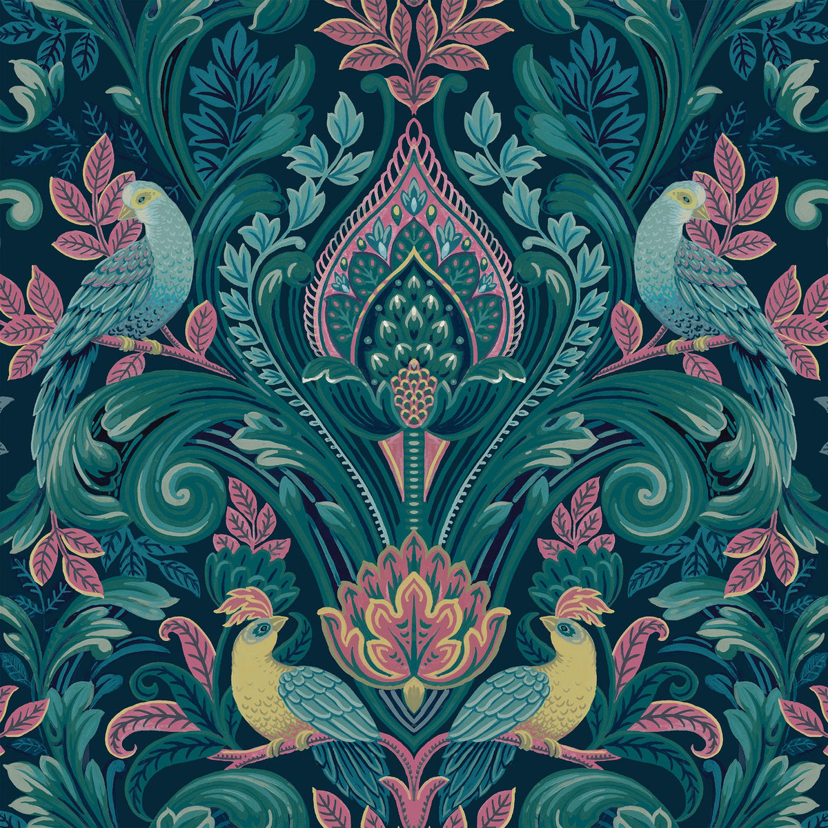 Galerie Arcadia Medallion All-over Print Blue Wallpaper ARA6