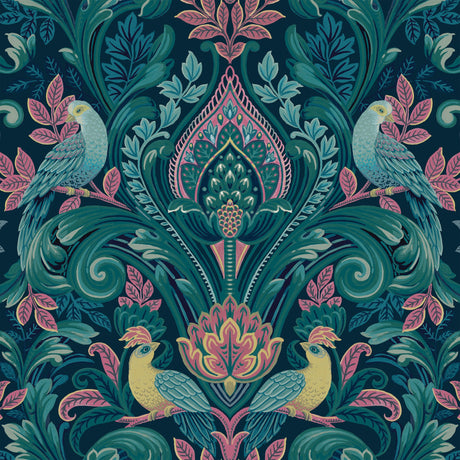 Galerie Arcadia Medallion All-over Print Blue Wallpaper ARA6