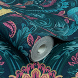 Galerie Arcadia Medallion All-over Print Blue Wallpaper ARA6