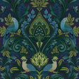Galerie Arcadia Medallion All-over Print Blue Wallpaper ARA6