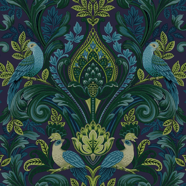 Galerie Arcadia Medallion All-over Print Blue Wallpaper ARA6