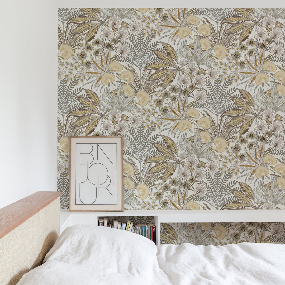 Galerie Karuna Branched Leaves All-over Beige Wallpaper KRA6