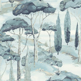 Galerie Arcadia Branched Leaves Motive Blue Wallpaper ARA692