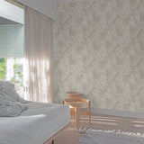 Galerie Arcadia Branched Leaves All-over Beige Wallpaper ARA