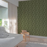 Galerie Arcadia Branched Leaves All-over Green Wallpaper ARA
