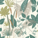 Galerie Arcadia Branched Leaves All-over Green Wallpaper ARA