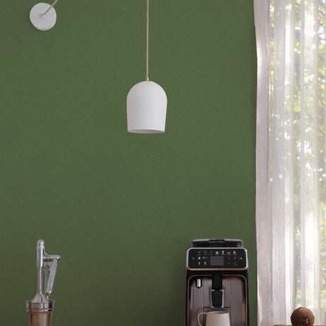 Galerie Arcadia Textile Plain Green Wallpaper ARA70802
