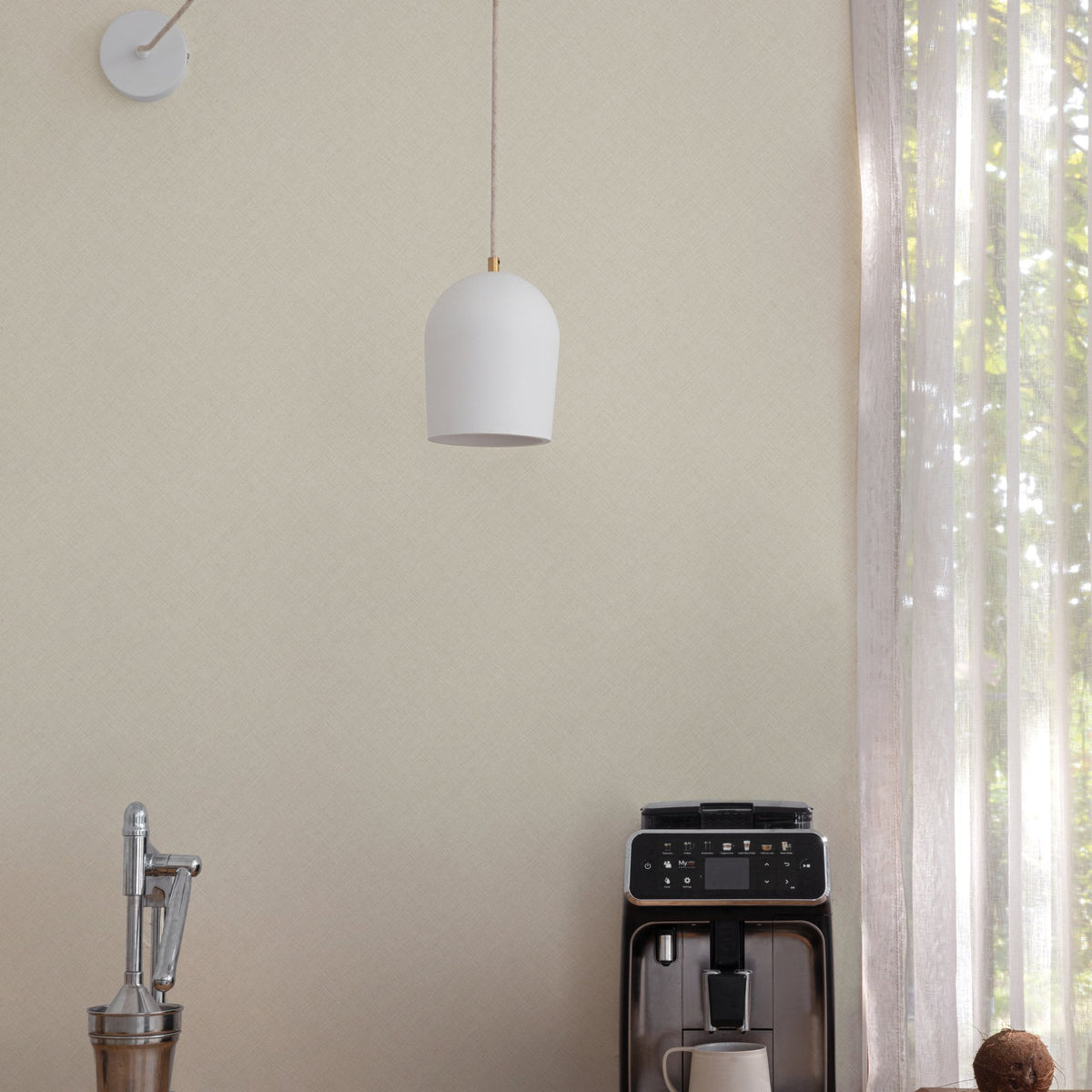 Galerie Arcadia Textile Plain Grey Wallpaper ARA70803