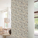 Galerie Arcadia Classical Floral All-over Grey Wallpaper ARA