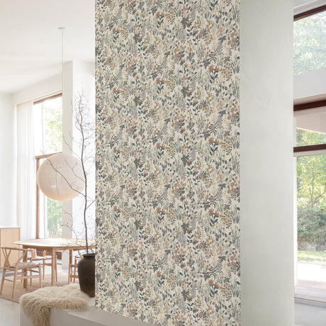 Galerie Arcadia Classical Floral All-over Grey Wallpaper ARA