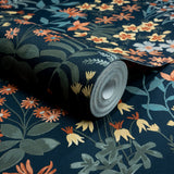 Galerie Arcadia Classical Floral All-over Blue Wallpaper ARA