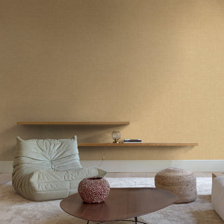 Galerie Inia Textile Plain Brown Wallpaper INA71011