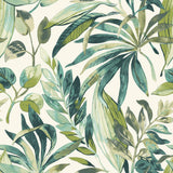 Galerie Karuna Branched Leaves Motive Green Wallpaper KRA712