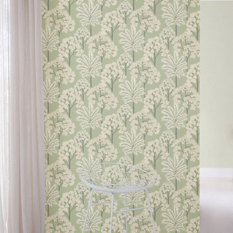 Galerie Arcadia Branched Leaves All-over Green Wallpaper ARA