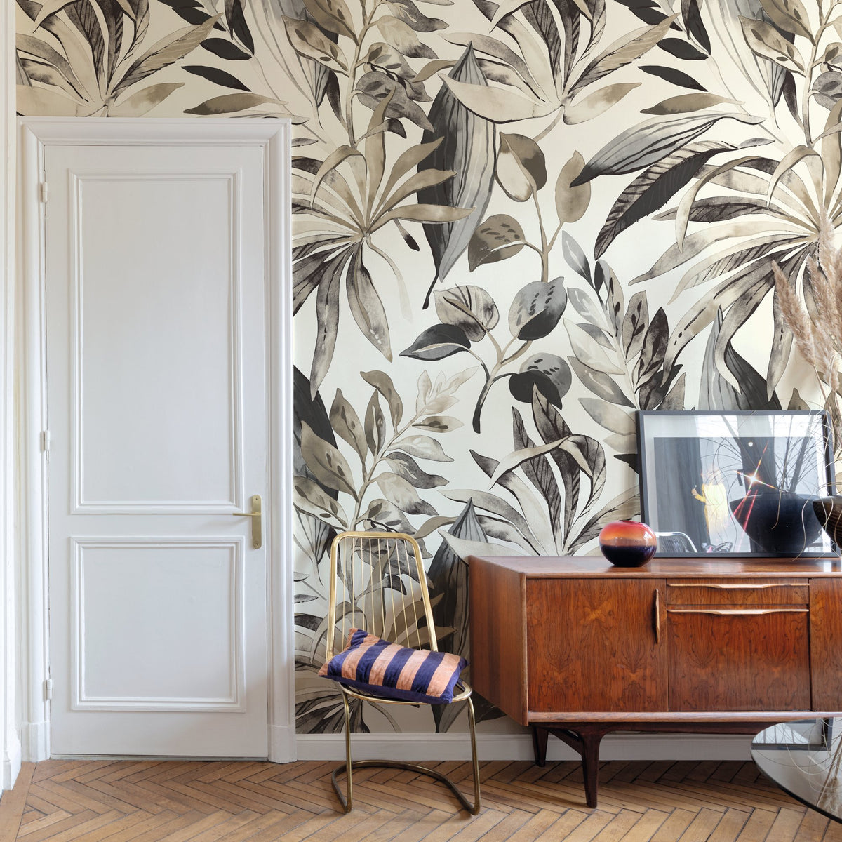Galerie Orom II Branched Leaves Motive Beige Mural A71701