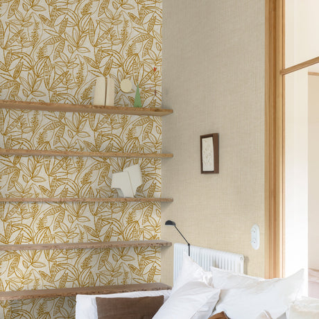 Galerie Karuna Branched Leaves All-over Gold Wallpaper KRA71