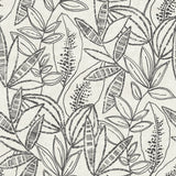 Galerie Karuna Branched Leaves All-over Black Wallpaper KRA7