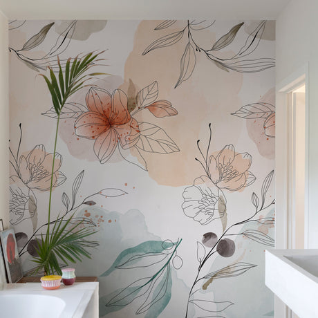 Galerie Orom II Branched Leaves All-over Multi-colored Mural