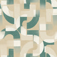 Galerie Karuna Geometric All-over Green Wallpaper KRA76001