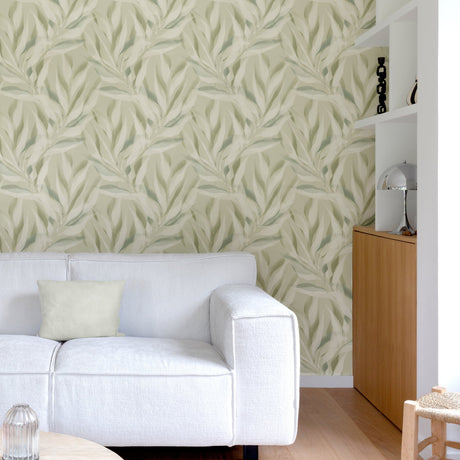 Galerie Karuna Branched Leaves All-over Blue Wallpaper KRA76