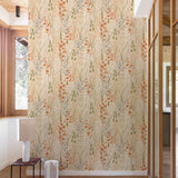Galerie Karuna Branched Leaves All-over Orange Wallpaper KRA