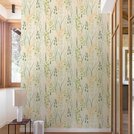 Galerie Karuna Branched Leaves All-over Green Wallpaper KRA7