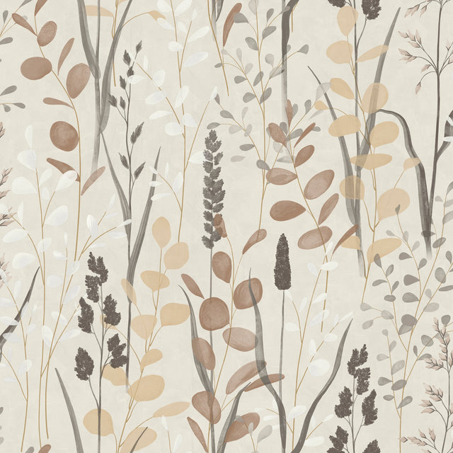 Galerie Karuna Branched Leaves All-over Beige Wallpaper KRA7
