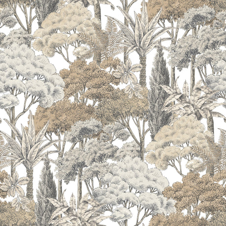 Galerie Karuna Branched Leaves All-over Beige Wallpaper KRA7