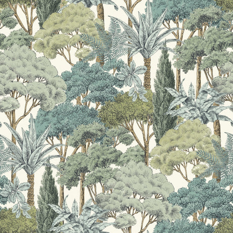 Galerie Karuna Branched Leaves All-over Green Wallpaper KRA7