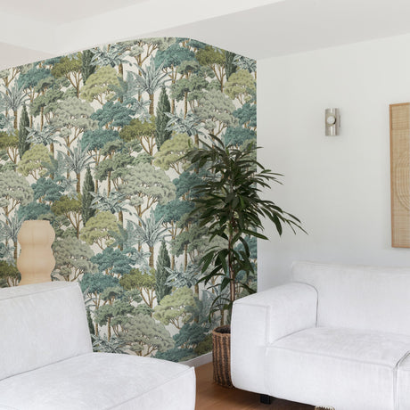 Galerie Karuna Branched Leaves All-over Green Wallpaper KRA7