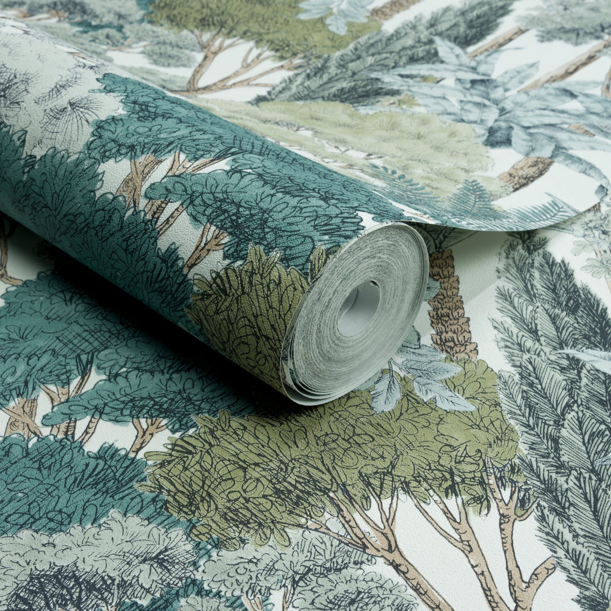Galerie Karuna Branched Leaves All-over Green Wallpaper KRA7
