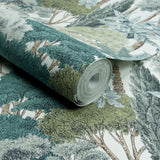 Galerie Karuna Branched Leaves All-over Green Wallpaper KRA7