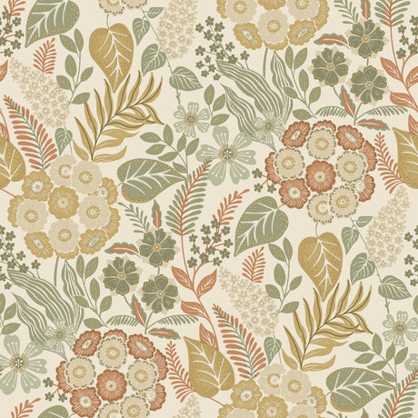 Galerie Karuna Classical Floral All-over Beige Wallpaper KRA