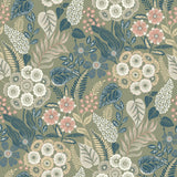 Galerie Karuna Classical Floral All-over Green Wallpaper KRA