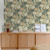 Galerie Karuna Classical Floral All-over Green Wallpaper KRA