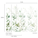 Galerie Orom II Branched Leaves All-over Green Mural A77101