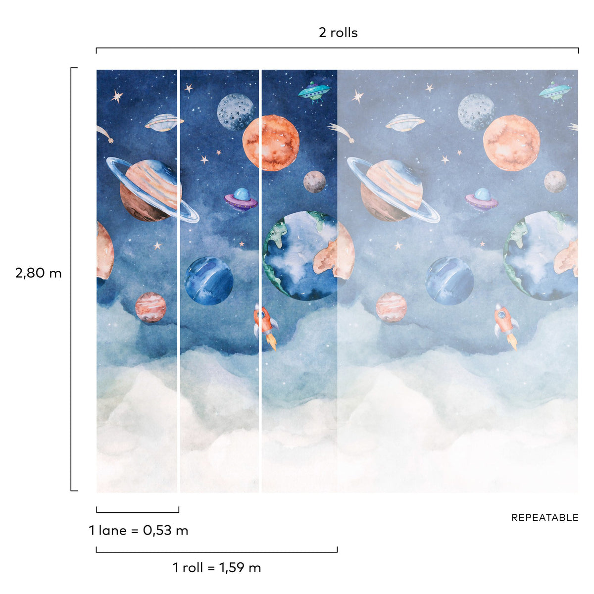 Galerie Orom II Photographic All-over Print Blue Mural A7720