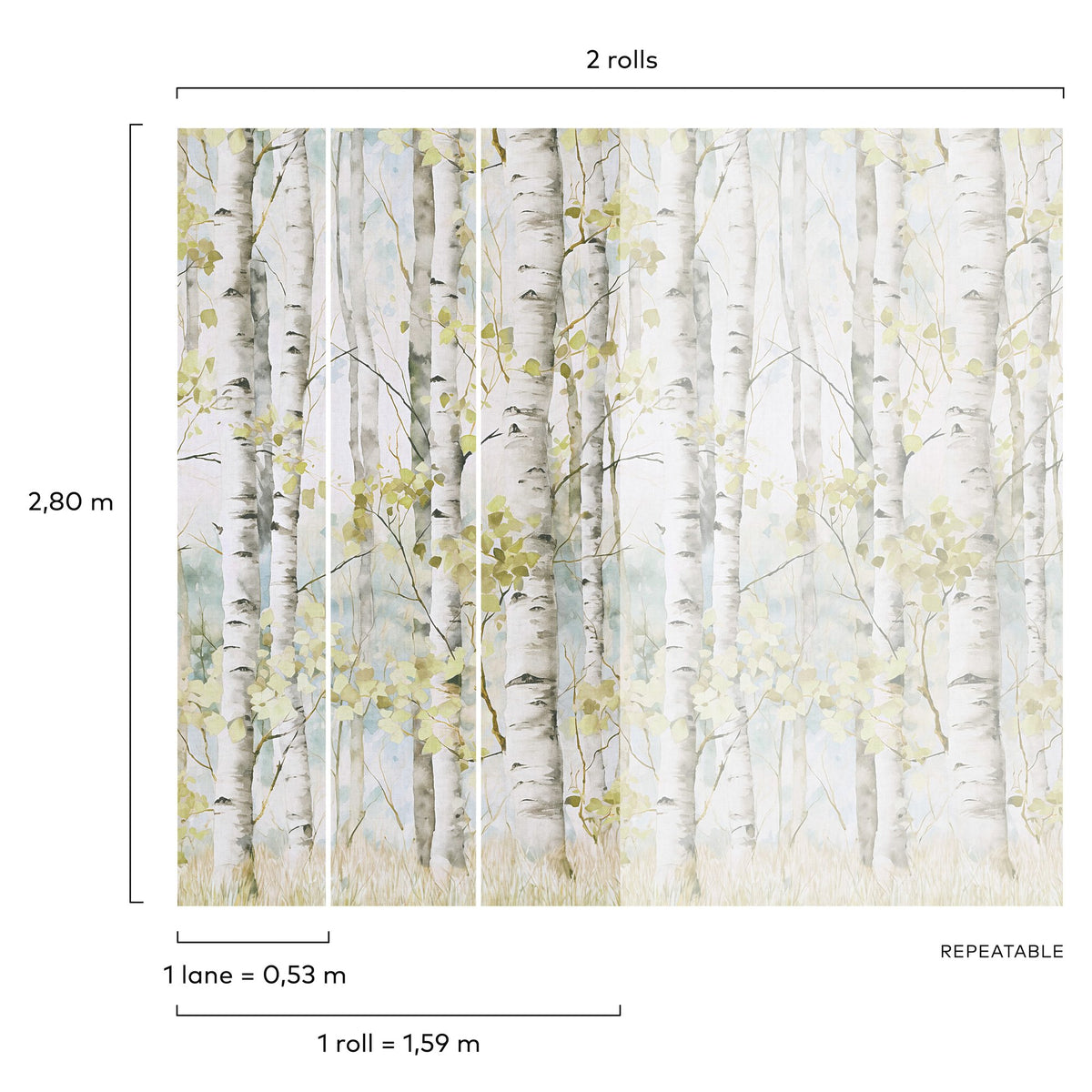 Galerie Orom II Trees all-over Multi-colored Mural A77301