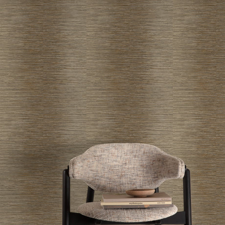 Galerie Textured Vibes Irregular Stripes Brown Wallpaper A77