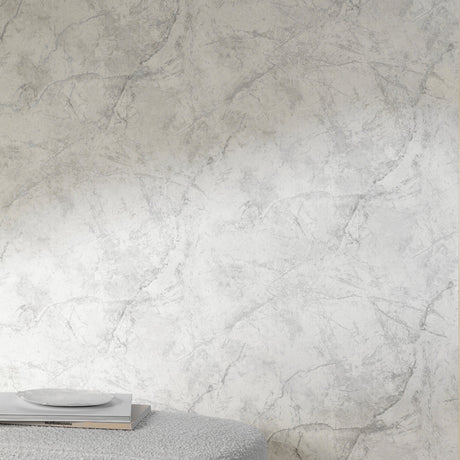 Galerie Textured Vibes Marble Plain White Wallpaper A78001
