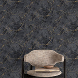Galerie Textured Vibes Marble Plain Black Wallpaper A78003