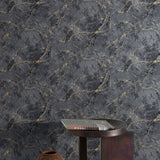 Galerie Textured Vibes Marble Plain Black Wallpaper A78003