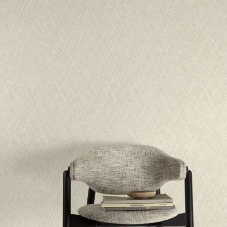 Galerie Textured Vibes Textile Plain Cream Wallpaper A78301