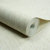Galerie Textured Vibes Textile Plain Cream Wallpaper A78301