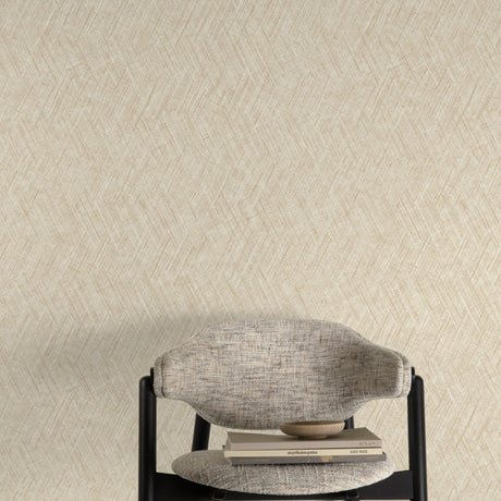 Galerie Textured Vibes Textile Plain Beige Wallpaper A78302