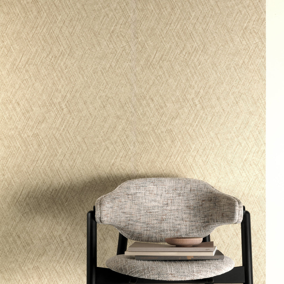Galerie Textured Vibes Textile Plain Beige Wallpaper A78303